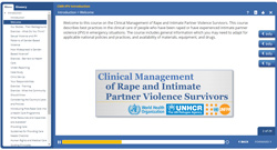 Screenshot of the eLearning platform